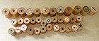 Lot Of 36 Small   Medium Vintage Empty Wooden Thread Spools  Crafting Collecting