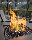 Vevor 20 Lbs Fire Glass 1 2-inch Fireplace Glass Rocks For Fire Pit Table Black