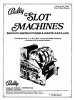 Bally Electro mechanical Slot Machine Parts And Service Manual  2600  57 Page 