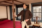 Mens Colonial Brown Frock Coat Revolutionary War Jacket 18th Century Historical 