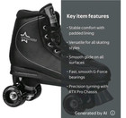 Roller Derby Roller Star 600 Men s Roller Skates Size 11 Black Gray 56mm Wheels