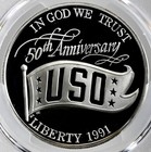 1991-s   1  Uso Proof Silver Dollar Commemorative  Pcgs Pr69 Dcam  49031833