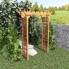 63 In  X 85 5 In  Brown Wood Garden Trellis For Plant Climbing  Wedding Ceremony