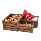 Rustic Wood Crates For Vintage Decorative Display  Nesting Crate Set For Stor   