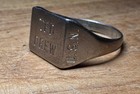 Vintage U s  Navy Trench Art Ring Size 11 Untested Metal Material     4 58g