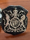Rare Vintage Shield Coat Of Arms Family Crest Cuff Links