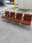 Vintage Mid-century  Modern Italian Chromecraft Cantilever Chairs Set Of Four