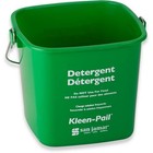 San Jamar 6 Qt Green Plastic Kleen-pailcleaning Bucket - 8 1 4l X 8 1 4w X 7