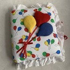 Vintage Photo Album Handmade Puffy Balloons Red Blue Yellow Lace 80s