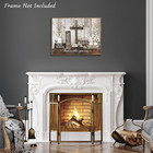 Dazzlewall Rustic Christian Wall Art Religious Bible Cross Floral Wall Decor    