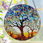 Stained Glass Window Hanging  Laoweiki 8   Suncatcher  Stained Tree Of Life