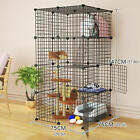 4 Tiers Kennels Pet Crate Cat Cage Indoor Cat Diy Cat Enclosures Metal Playpen