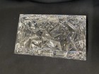 Tiffany   Co  Rock Cut Crystal Lidded Rectangular Trinket Box 