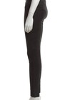 Ralph Lauren Black Lambskin Leather Stretch Leggings Elastic Waist - Size Medium