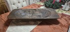 Antique Hand Carved Wooden Dough Bowl Large 28x11 Dark Brown Rustic Farmhouse