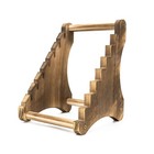 8-tier Wooden Knife Display Stand - Rustic Fixed Holder For Tactical   Survival