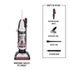 Windtunnel Cord Rewind Pet Bagless Corded Washable Filter Upright Vacuum Cleaner