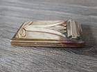 Vtg Art Deco Richard Hudnut Compact Rouge Powder Lipstick Gold Lily Flower