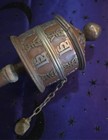 Rare Old Tibetan Copper Brass Prayer Wheel Handheld Buddhist Mani Scroll Nepal