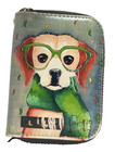 Aphison Puppy Rfid Blocking Credit Card Holder Case girl Wallet W keychain
