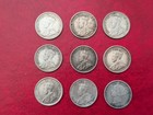 Lot Of 9 Old Canada Silver 10 Cent Coins - 1900 To 1936 - Mainly George V
