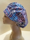 Scrub Tech Scribble Nc Bouffant Women s Surgical Scrub Hat cap Handmade