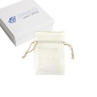 6 White 3x4  Drawstring Burlap Pouch Rustic Homestyle Wedding Favor Bag