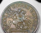 1857 Canadian One Penny Bank Of Upper Canada St George Slaying The Dragon
