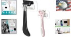 Luxury Self-adhesive Waterproof Razor Holder For Stylish Bathroom Organization