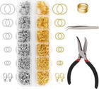 1200 Pcs Jump Rings For Jewelry Making Supplies  Necklace Repair Kit With Open c