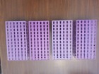 Medical Lab Plastic Test Tube Rack 72 Tubes Holes    16mm Good Condition Lot Of 4
