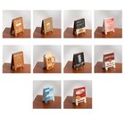 4x Memo Clip Holder Wooden Tabletop Photo Note Clip Stand Fits Home Office Decor