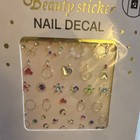 Colorful Heart Moon Shape 3d Nail Embellishment Sticker Sheet Brand New