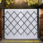 63  h 70   Expandable Driveway Gate With 360   Swivel Casters