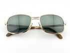 Vintage Bausch   Lomb 119 Gold Sunglasses Made In W germany 1960s Small No Rban