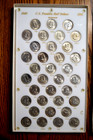 Franklin Half Dollars 1948-1963 Complete Gem Bu Set In Capitol Holder  35 Coins 