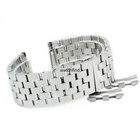 Curved Stainless Steel Matte Brushed Metal Bracelet Replacement Watch Band Strap