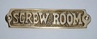 Crew Room  Brass - Metal Wall Plaque Door Sign Nautical Boat