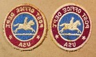 Pair Vintage Usps Post Office Dept  Pony Express Logo Patch Usa Mail Delivery