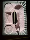 Vintage Mid Century Modern Mcm Pink Ceramic Ashtray Stand 1950s Atomic Wire
