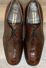 Freeman Free-flex Mens 10 C Leather Oxford Apron Brown Shoes Usa Vintage 
