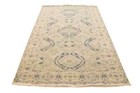 Rare Handmade Floral Transitional Oriental Rug Muted Distressed Carpet 5x8 Ft