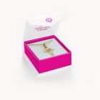 Gold Plated Cubic Zirconia Small Cross Pendant Necklace For Girls 16 