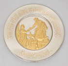 Franklin Mint 1975 Bicentennial Caesar Rodney Sterling Silver 24kt Gold Plate