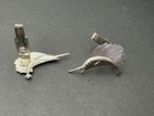 Vintage 1950   s Silver Tone Marlin Fish Cufflinks