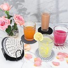 Coasters Set Of 8 With Holder - Absorbent Ceramic Drink Mats Cork Base For Table