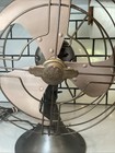 Ge Vintage Table Fan Metal 1940  Tilt 3-blade Antique Art Deco Bronze