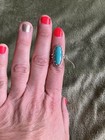 Vintage Bell Trading Post 925 Sterling Silver Turquoise Ring Size 6