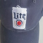 Miller Lite Beer Snapback Trucker Hat Blue With Logo Patch Beer Can Nos Rare
