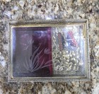Working Vintage Westland Music Jewelry Box Butterfly Moving Wings Beveled Glass